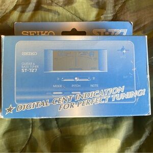 Vintage Seiko ST-727 Digital Guitar & Bass Tuner In Box With Instructions